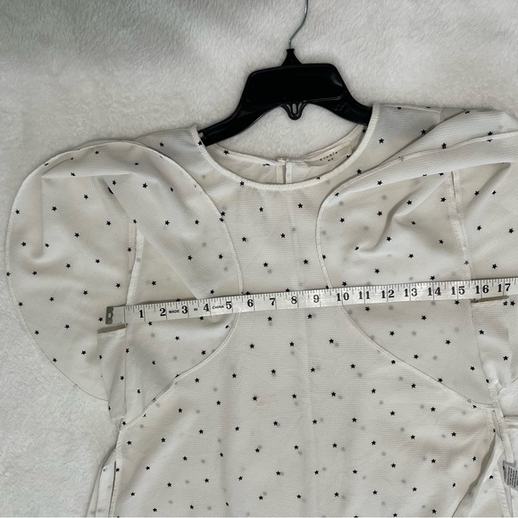 Elodie White Flutter Sleeve Blouse with Tie Front - Picture 6 of 14